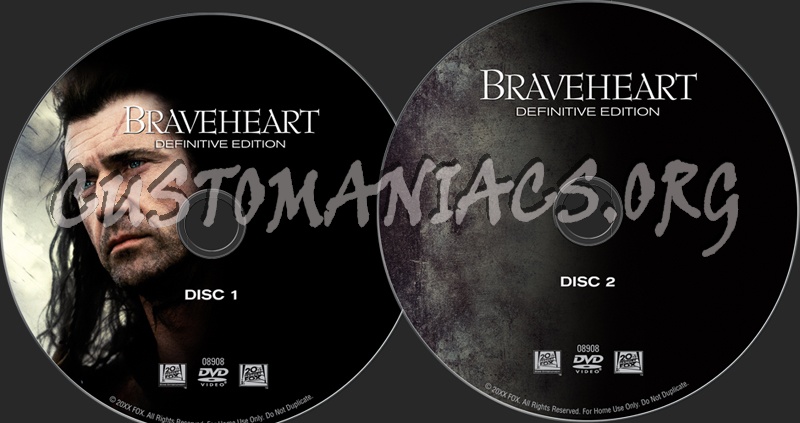 Braveheart dvd label