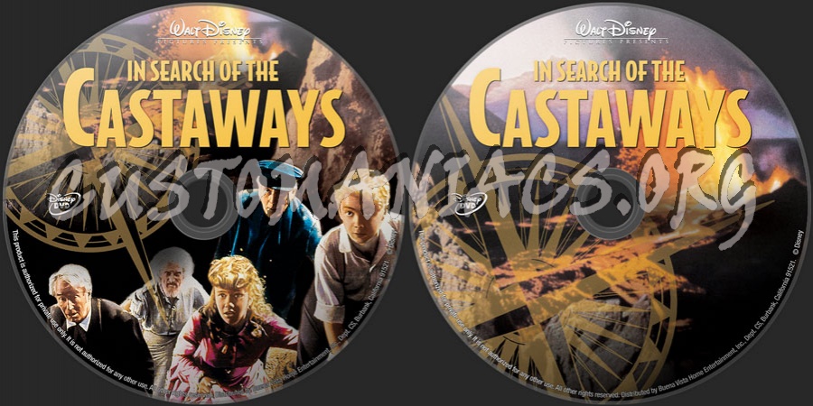 In Search Of The Castaways dvd label