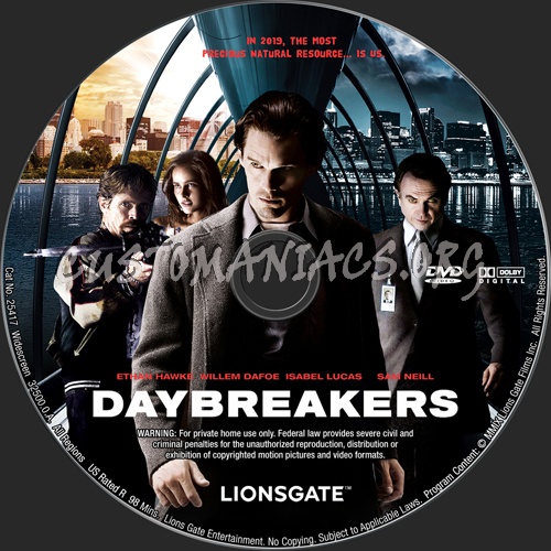 Daybreakers dvd label