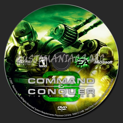 Command & Conquer 3 Tiberium Wars dvd label