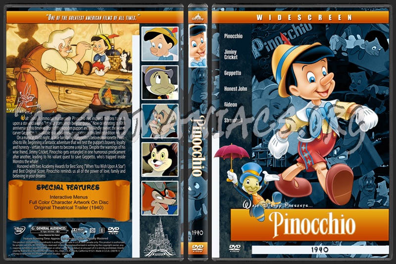 Pinocchio - 1940 dvd cover