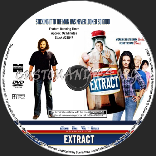 Extract dvd label