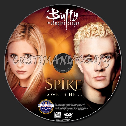 Buffy the Vampire Slayer Spike Love is Hell dvd label