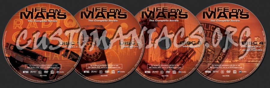 Life on Mars The Complete Series dvd label