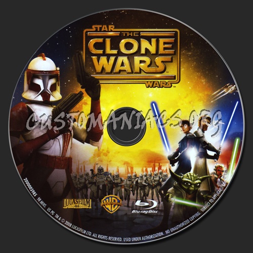 Star Wars: The Clone Wars blu-ray label