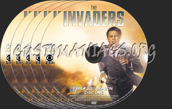 The Invaders Season 1 dvd label