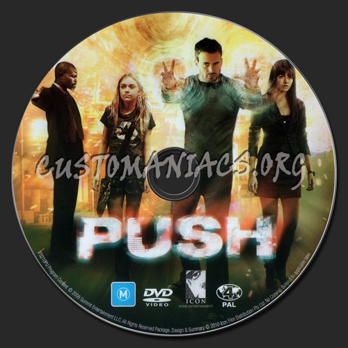 Push dvd label