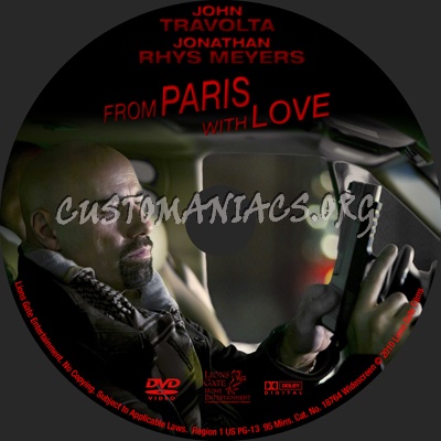 From Paris With Love dvd label