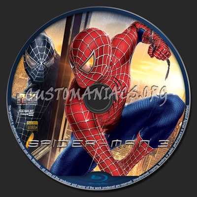 Spider-man 3 blu-ray label