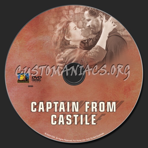 Captain From Castile dvd label