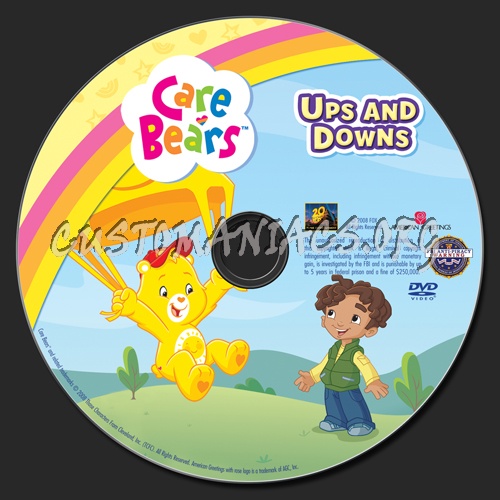 Care Bears Ups and Downs dvd label