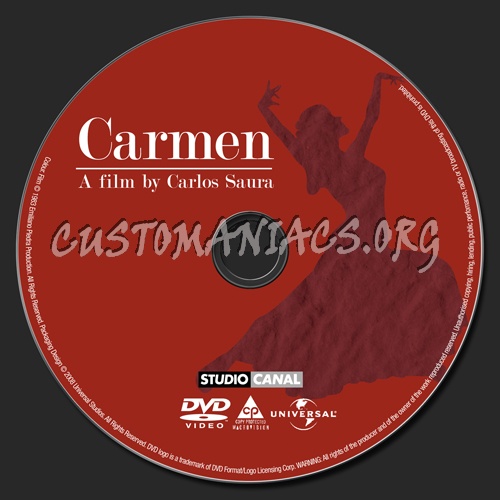 Carmen dvd label