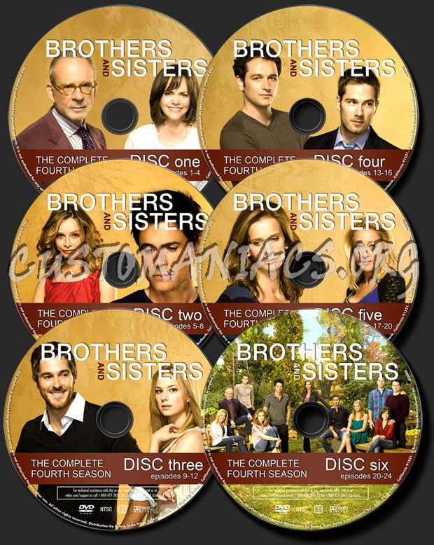 Brothers & Sisters Season 4 dvd label