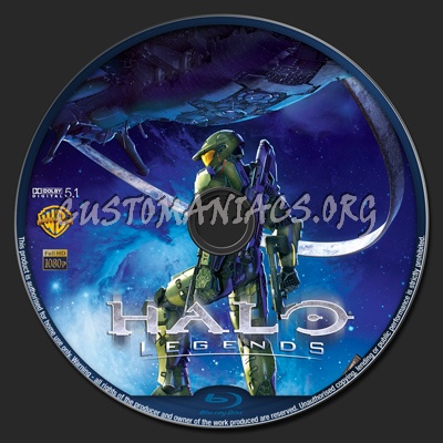 Halo Legends blu-ray label