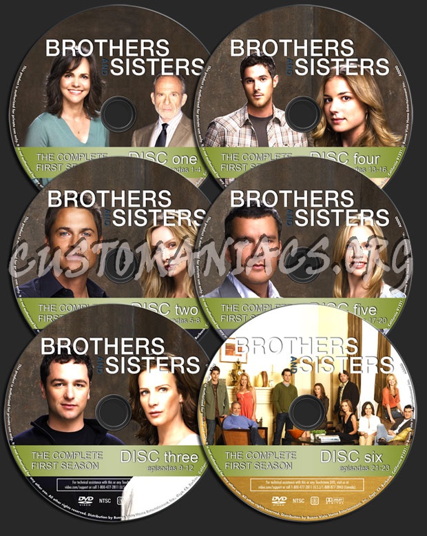 Brothers & Sisters Season 1 dvd label