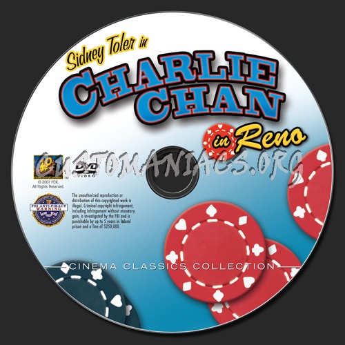 Charlie Chan in Reno dvd label