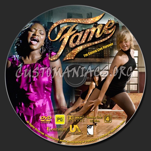 Fame dvd label