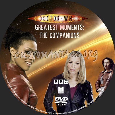 Doctor Who Greatest Moments : The Companions dvd label