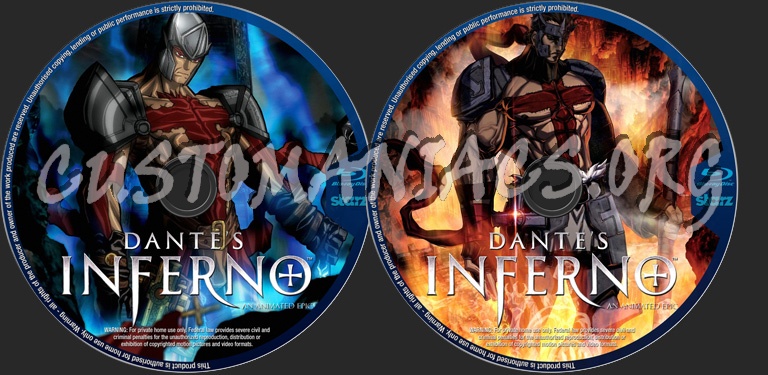 Dantes Inferno blu-ray label