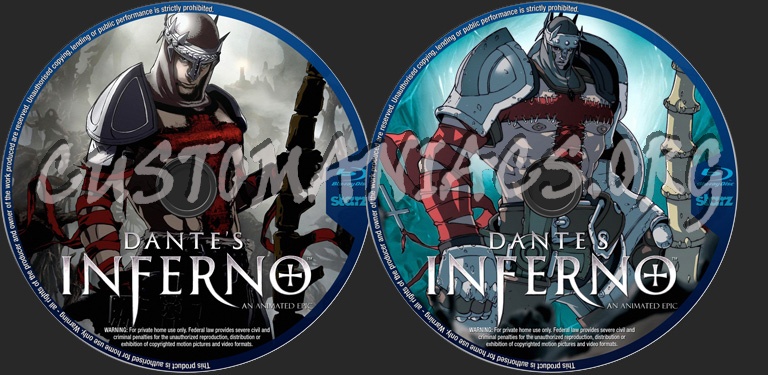 Dantes Inferno blu-ray label