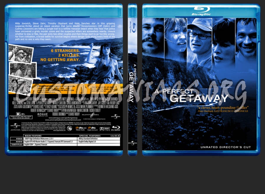 A Perfect Getaway blu-ray cover