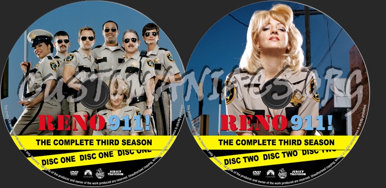 Reno 911! Season 3 dvd label