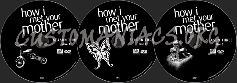 How I Met Your Mother Season 3 dvd label