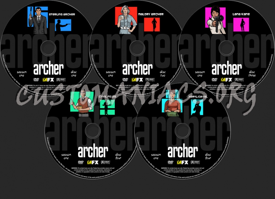 Archer Season 1 dvd label