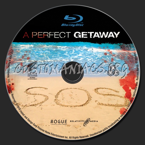 A Perfect Getaway blu-ray label