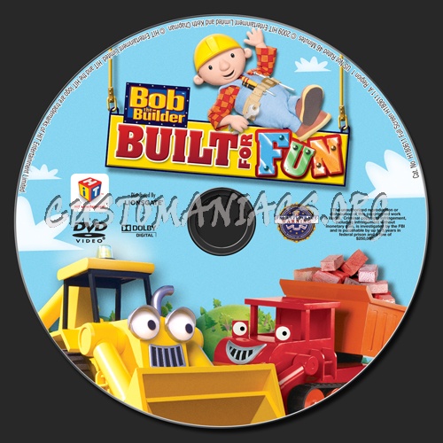 Bob the Builder Built for Fun dvd label