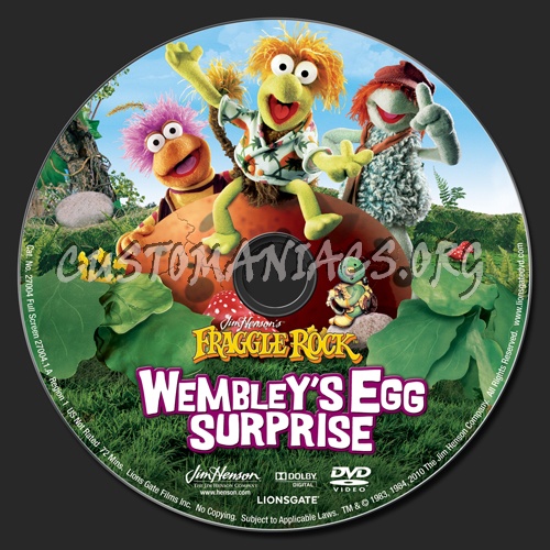 Fraggle Rock Wembley's Egg Surprise dvd label