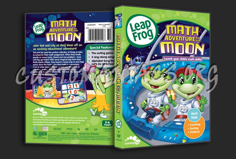 Leap Frog Math Adventure to the Moon dvd cover