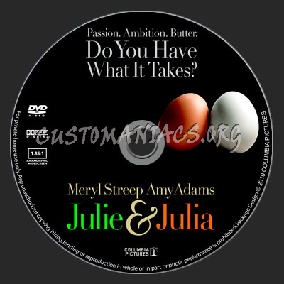 Julie & Julia dvd label