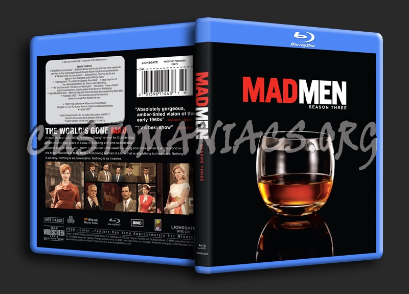 Mad Men Season 3 blu-ray cover - DVD Covers & Labels by Customaniacs ...
