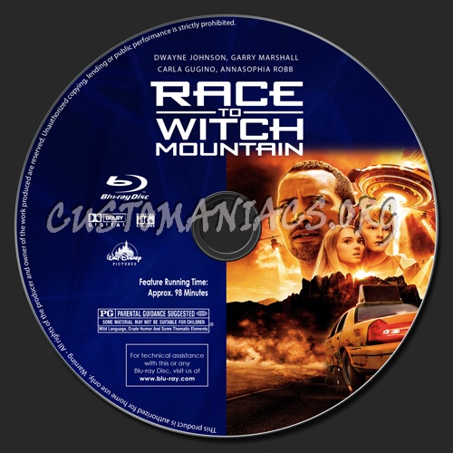 Race to Witch Mountain blu-ray label