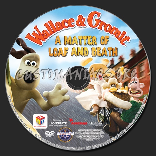 Wallace & Gromit A Matter of Loaf and Death dvd label