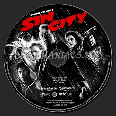 Sin City dvd label