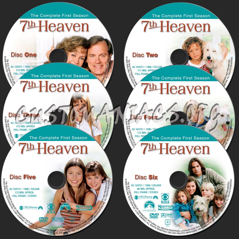 7th Heaven Season 1 dvd label