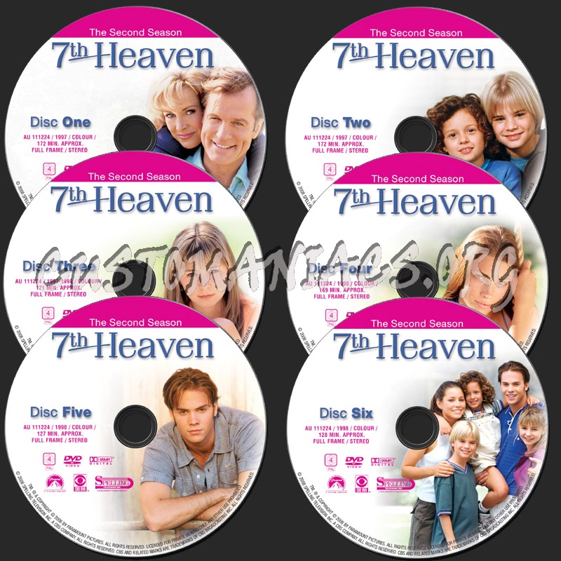 7th Heaven Season 2 dvd label