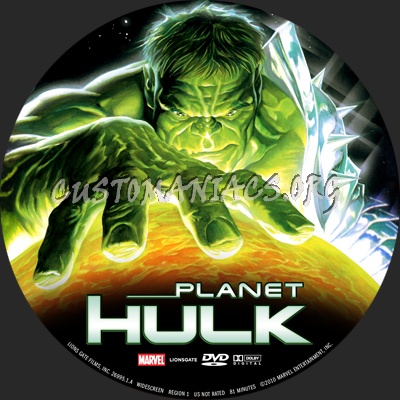 Planet Hulk dvd label