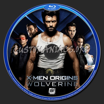 X-Men Origins:Wolverine blu-ray label