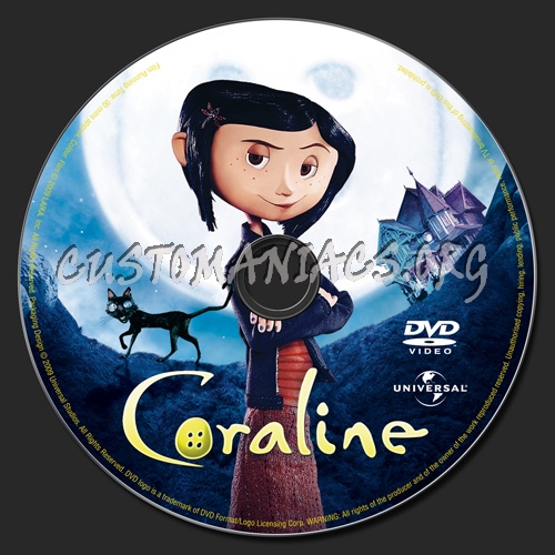 Coraline dvd label