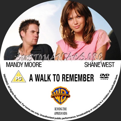 A Walk To Remember dvd label