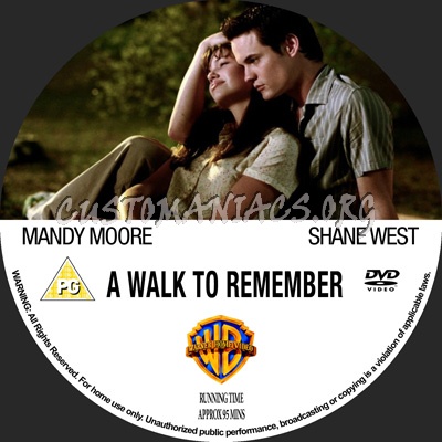 A Walk To Remember dvd label