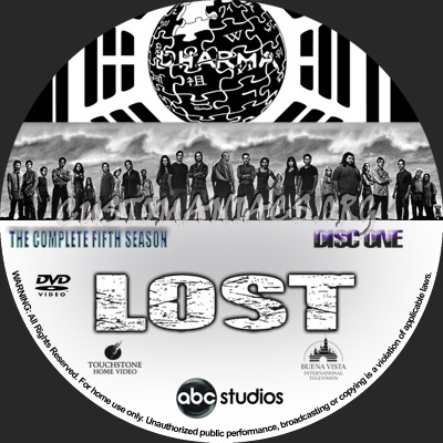 Lost Season 5 dvd label