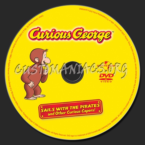 Curious George Sails With the Pirates dvd label