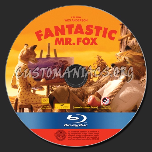 Fantastic Mr. Fox blu-ray label