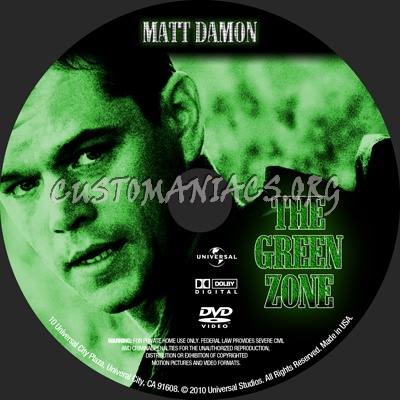 The Green Zone dvd label