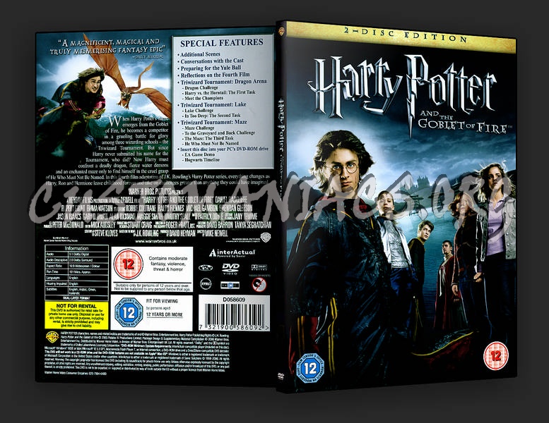 Harry Potter And The Goblet Of Fire Dvd Covers Labels By