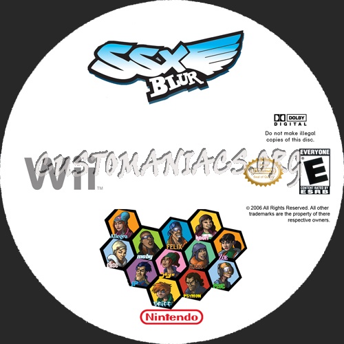 SSX Blur dvd label